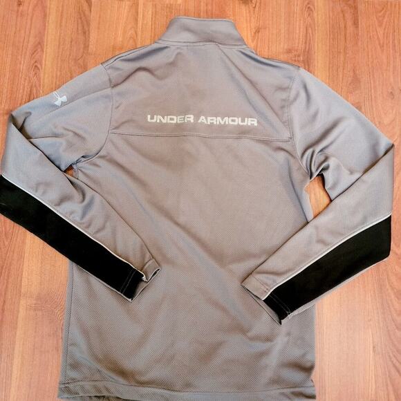 UNDER ARMOUR GRAY/BLACK ZIP FRONT COLORBLOCK JACKET SIZE SMALL - Picture 6 of 6